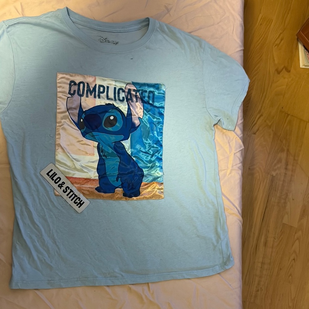 Disney Blue Lilo & Stitch Kids Short Sleeve Tee